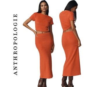 Anthropologie Maeve Knit Column Maxi Skirt